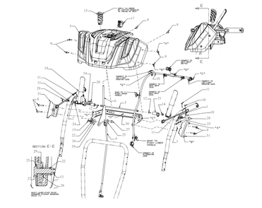 Panel Diagram and Parts List for 3X34-INCHMAXH (31AH8E4V710)(2020) Cub Cadet Snow Blower